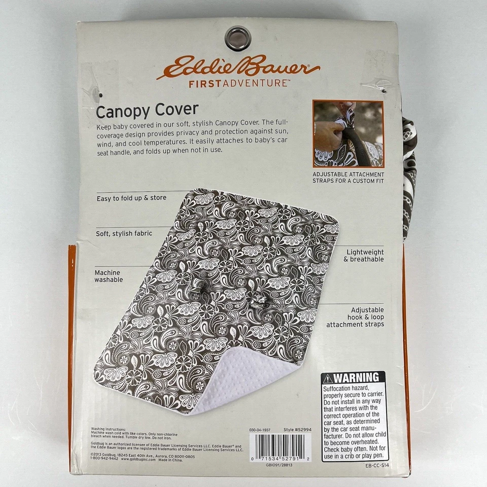 Eddie Bauer Canopy Cover Car Seat First Adventure Soft Stylish Unisex Baby - Image 2 of 4