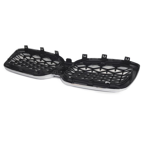 Meteor Style Front Bumper Kidney Grille For BMW X3 X4 G01 G02 G08 2022-2023 - Picture 6 of 6