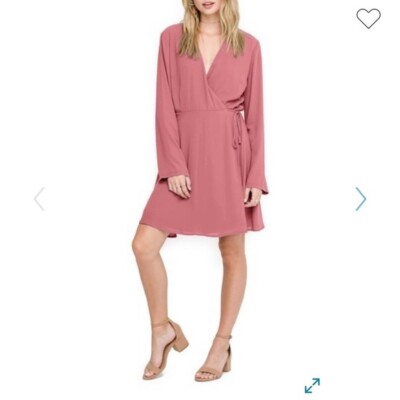 NWOT new Lush Elly Wrap Dress Withered Rose Size S