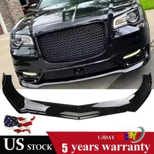 For CHRYSLER 300 C SRT8 2005-2020 Gloss Black Front Bumper Lip Splitter Spoiler