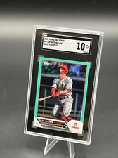 2023 Topps Pro Debut Aqua Foil #PDC-138 Matt McLain 35/75. SGC 10. POP 1. Reds