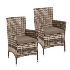 Polyrattan Gartenstuhl Set 2er Stuhlset Rattan Stuhl Garten Sessel Rattanstühle