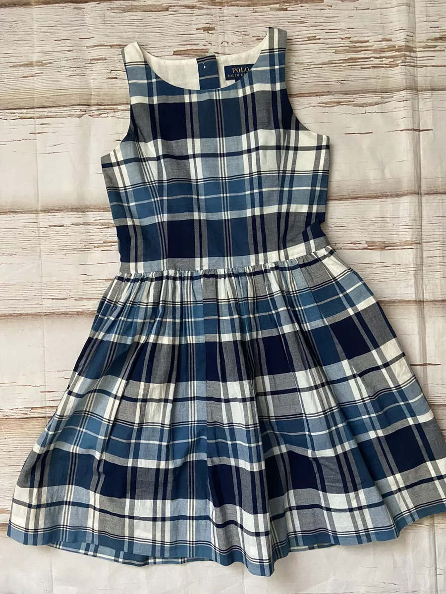 Polo ralph lauren plaid dress cheap