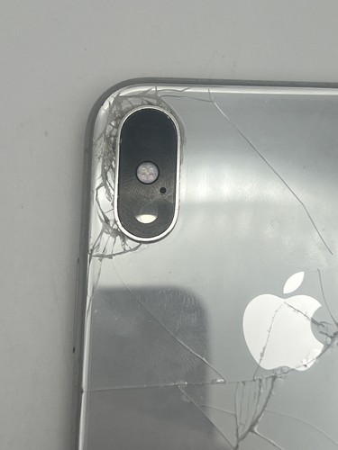 Apple iPhone X 64GB White Cracked Front & Back No Rear Camera For Parts Only! - Picture 6 of 11