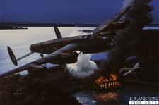 Aviation Art Print Guy Gibsons The Dambusters Raid Op Chastise G. Johnson signed