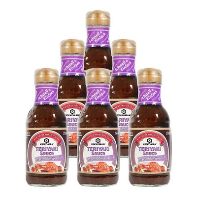6x250ml Kikkoman Teriyaki Sauce mit geröstetem Knoblauch
