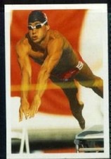 Scarce Trade Card of Victor Davies, Swimming 1986