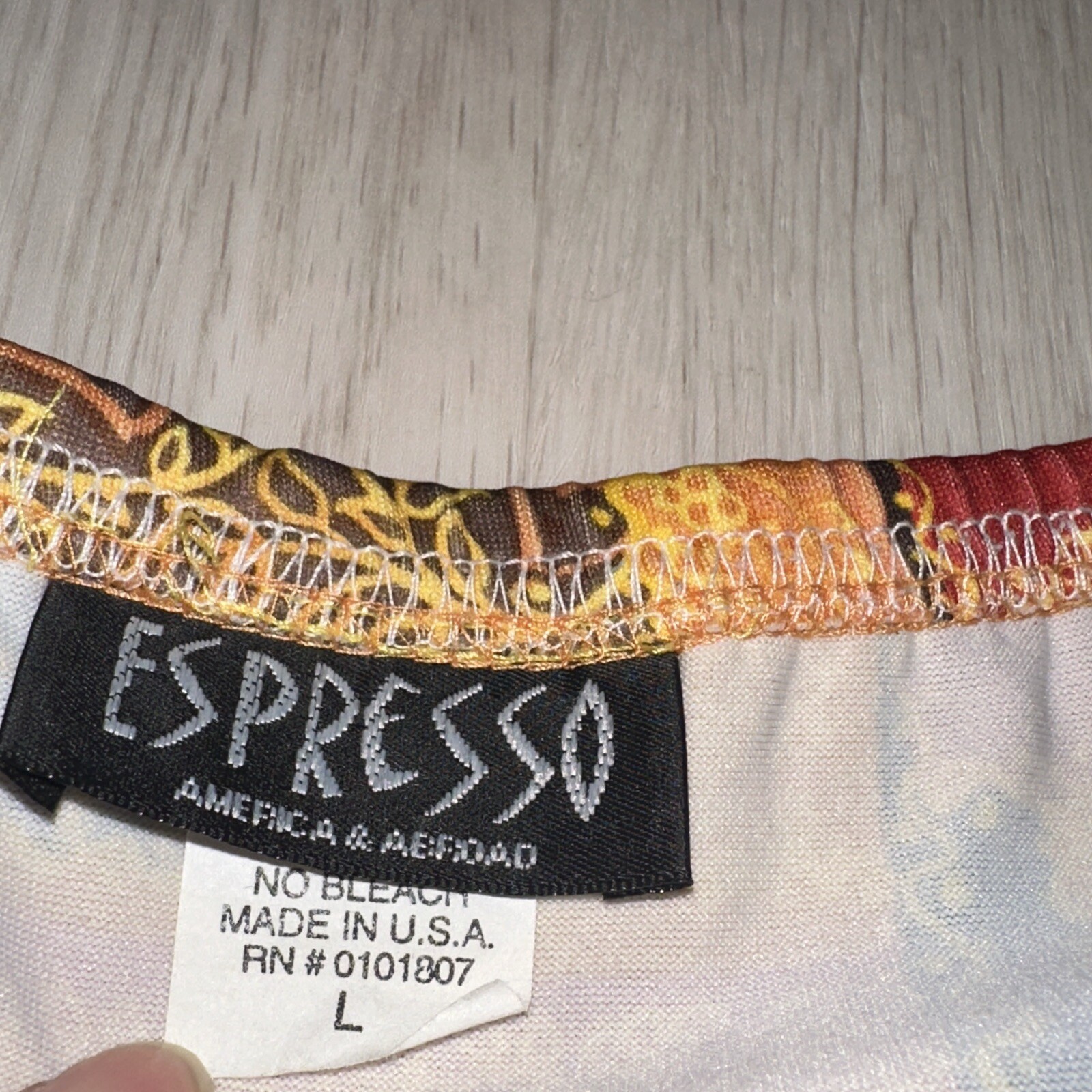 ESPRESSO Orange Brown Yellow Patchwork Stretch Sk… - image 2