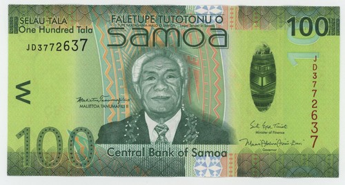 Samoa 100 Tala ND 2017 Pick 44.b UNC Uncirculated Banknote - 第 1/2 張圖片