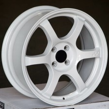 Circuit Csf1 17x8 4x100 35 Gloss White 57dr Spun Forged Wheel Fits Miata Civic