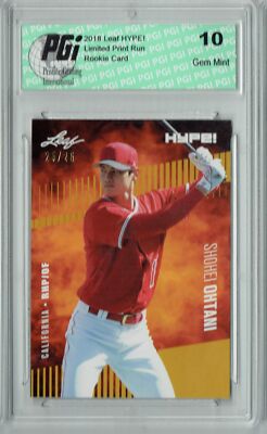 Shohei Ohtani 2018 Leaf HYPE! #10 Gold SP, Only 25 Made Rookie