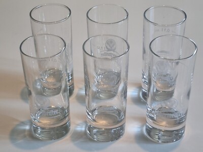 6 x Jägermeister Glas / Gläser, Shotgläser Schnapsglas 0,1 ARC