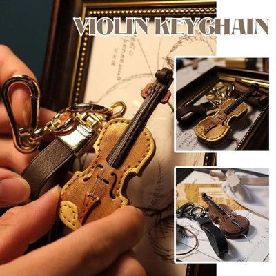 Crafted Leather Violin & Cello Keychain Last Day 50% OFF QXO