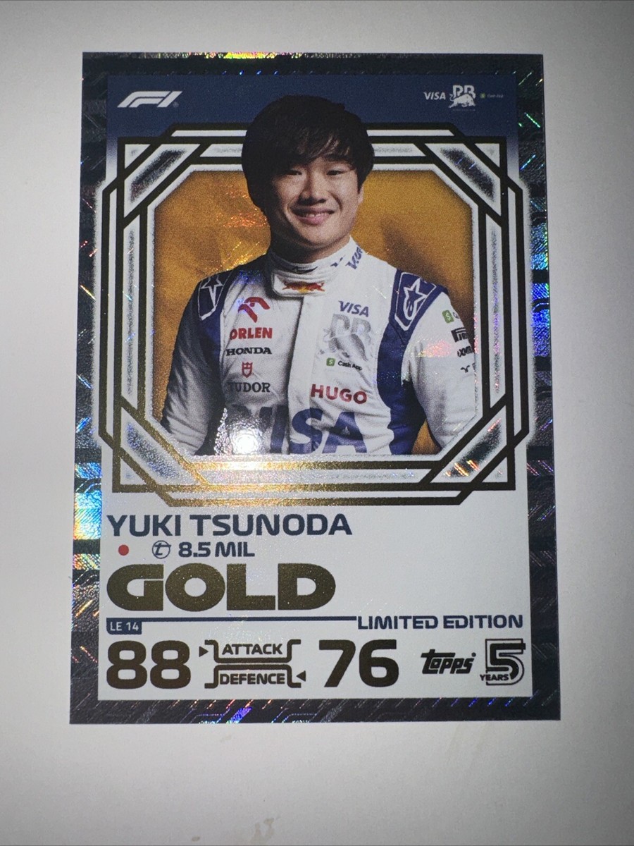 Topps Turbo Attax 2024 Gold Limited Edition Yuki Tsunoda (a) | eBay UK