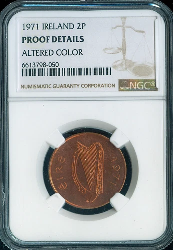 1971 Ireland Two Pence NGC Proof Details Quality.