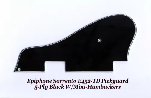 Sorrento E452TD 5-Ply Black Mini-Humbucker Pickguard for Epiphone Guitar Project