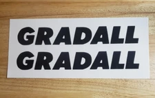 GRADALL  Stickers 24”(Set Of 2) BLACK Decals Logo Equip