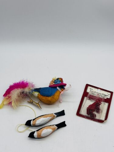 Vintage Crafting Supplies Birds Picks Cut Outs Large Lot Spring Nature Crafters - Picture 9 of 10