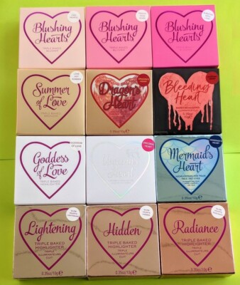 MAKEUP REVOLUTION I   Makeup Blushing Hearts BAKED BRONZER BLUSHER HIGHLIGHTER