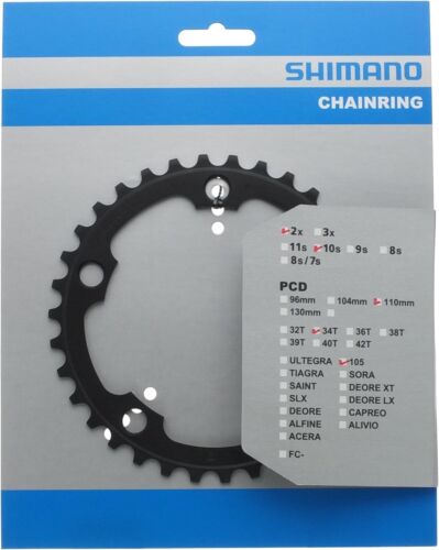 New Shimano 105 34t Chainring 110 BCD 9 10 Spd FC-5750L Road Bike Mtb Tour Japan