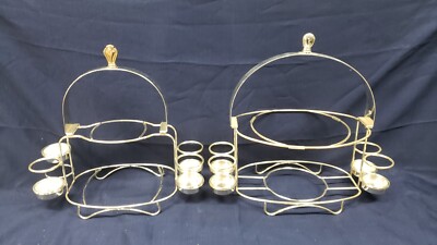 Set of Two Wire Chafing Dish Holders   Appetizer Display Holders   Wire Holders