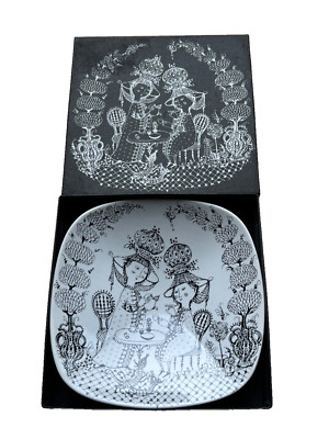 Bjørn Wiinblad Porzellan Schale '' Tea for two '' ROSENTHAL im original Karton NOS