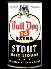 Bull Dog Stout Malt Liquor Can Themed NEW 28" Tall Diecut Sign USA STEEL