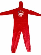 Sport Relief Adults Jumpsuit 2014 Medium Red Swim Run Cycle Charity Play suit