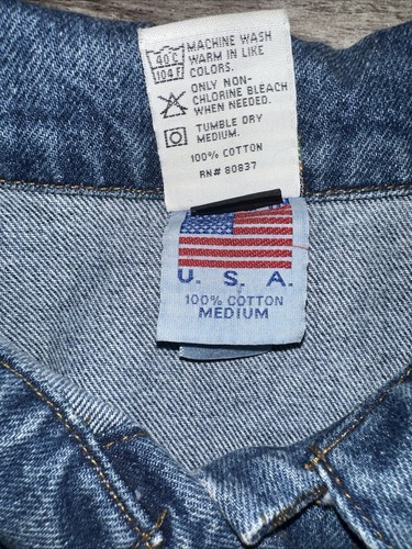 Vtg Cowboy by Choice “Cowgirl By Choice Gotta Ride” Denim Jacket Western Sz M - Picture 7 of 17