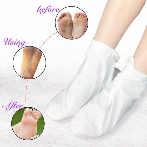 Exfoliating Foot Peel Mask Baby Soft Feet Smooth Socks Hard Dead Skin Remove Spa - Picture 3 of 12