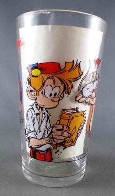 Spirou collections - Verre à moutarde Amora - Spirou & Champignac (grande taille)