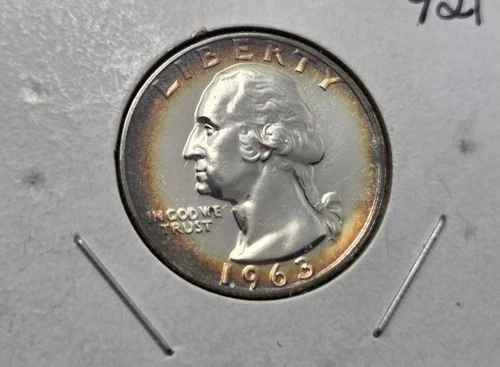 1963 Rim Tone  Proof  Cameo Washington Quarter (B26)