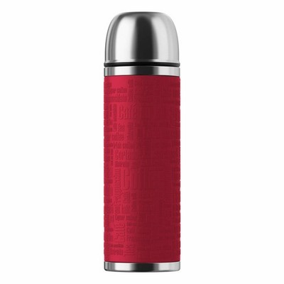 Emsa Senator Isolierflasche Isoflasche Isokanne Kaffee Tee Edelstahl Rot 1 L