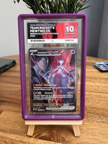 Pokémon TCG Team Rocket's Mewtwo EX Sir 231/182, Destined Rivals Ace 10