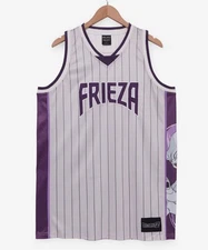 Dragon Ball Z Frieza Basketball Jersey DBZ Purple Pinstripe BoxLunch size L V39
