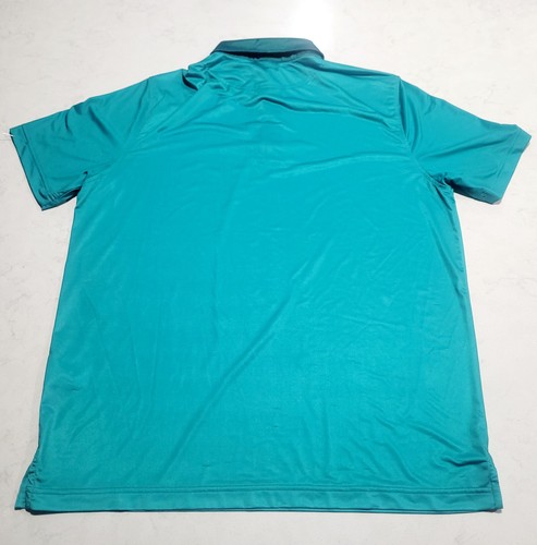 Grunk Dolfer Polo Shirt Mens Medium Golf Dad Short Sleeve Teal Green CBG NWOT - Picture 2 of 8