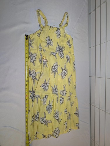 Jessica Simpson Sundress, Girls, NWT, Size 8 (M) Yellow White/Gray Floral - Picture 2 of 3