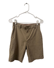Vineyard Vines Boys Performance Shorts Khaki Tan Size 12 Adjustable Waist Golf