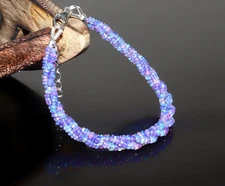 AAA Natural Lavender Twist Ethiopian Opal Beads Bracelet Opal Jewelry Fire Beads