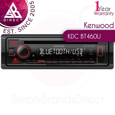 Kenwood KDC BT460U 1DIN Auto Multimedia Stereo Receiver USB AUX-In CD Bluetooth