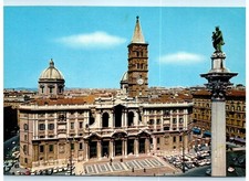 Vintage Postcard Basilica of St Mary Major Rome Italy City View