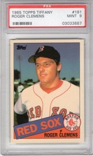 ROGER CLEMENS 1985 TOPPS TIFFANY ROOKIE RC #181 PSA 9 MINT **BOSTON RED SOX**