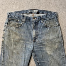 Carhartt Jeans Mens 34x36 Blue Denim Relaxed Fit Workwear American Utility Adult