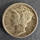 1924 Silver Mercury Dime 10c - Choice XF Coin -- Ships Free
