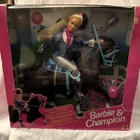 VTG 1994 Mattel Barbie And Champion Horse #13181 Bend & Move Doll Original Box