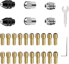 28 St&uuml;ck Bohrfutter Adapter Set, Spannzangensatz f&uuml;r Dremel, 0.5mm bis 3.2mm