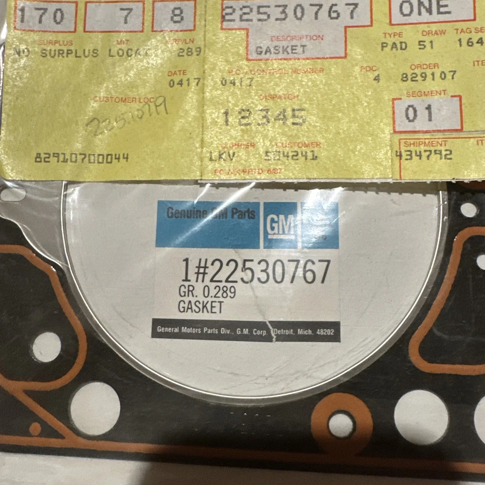 Lot Of 2 New OEM GM 22530767 HEAD GASKETS Fit 5.3L V8 LS Engines Hummer Tahoe - Image 2 of 4