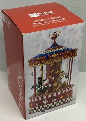 Santa s Helpers Wind-Up Musical Carousel, JC Penny Home Collection, 2003 Vintage