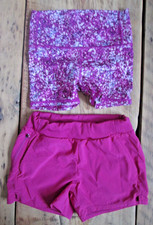 Lot All in Motion Girls XS 4-5 Shorts Tight Liner Athletic Pink Purple Sport