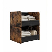 2-Tier Stackable Closet Organizer and Storage Shelves Heavy-Duty Darwers Wood